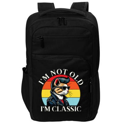 IM Not Old IM Classic Retro Vintage Funny Cat Lover Meme Impact Tech Backpack