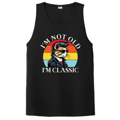 IM Not Old IM Classic Retro Vintage Funny Cat Lover Meme PosiCharge Competitor Tank