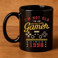 IM Not Old IM A Skilled Gamer 1998 Videogame Gaming Gift 11oz C Handle Ceramic Mug
