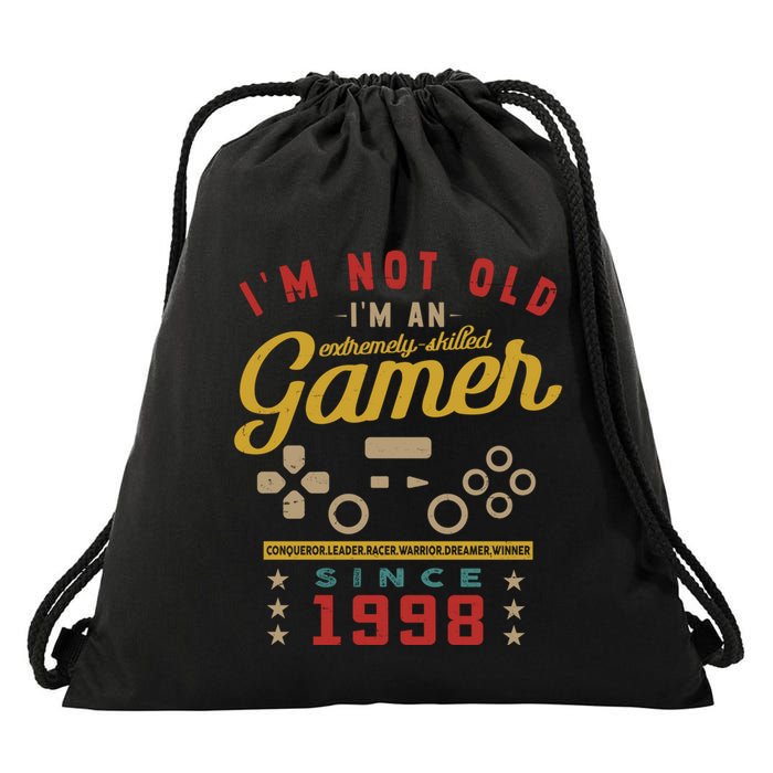 IM Not Old IM A Skilled Gamer 1998 Videogame Gaming Gift Drawstring Bag