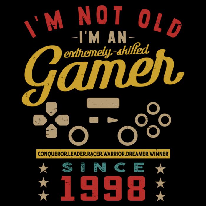 IM Not Old IM A Skilled Gamer 1998 Videogame Gaming Gift Drawstring Bag