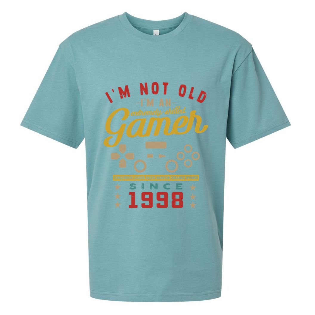 IM Not Old IM A Skilled Gamer 1998 Videogame Gaming Gift Sueded Cloud Jersey T-Shirt