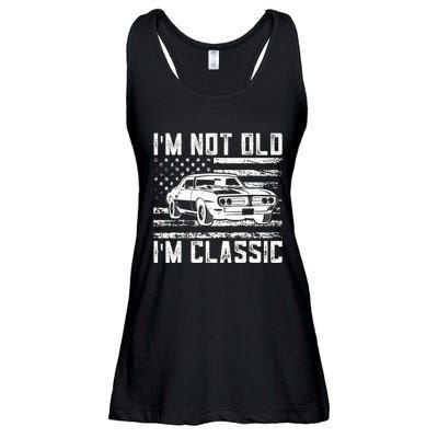 Im Not Old Im Classic Car Vintage Dad Fathers Day Ladies Essential Flowy Tank