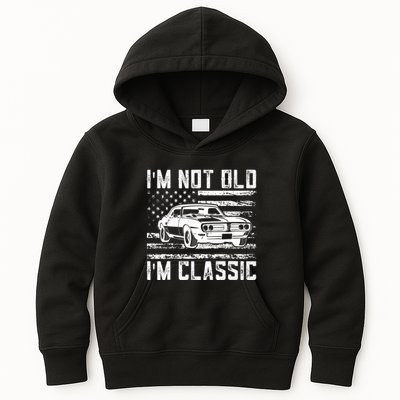 Im Not Old Im Classic Car Vintage Dad Fathers Day Kids Hoodie