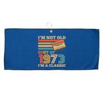 I'm Not Old Best Of 1973 I'm A Classic 50th Birthday Large Microfiber Waffle Golf Towel