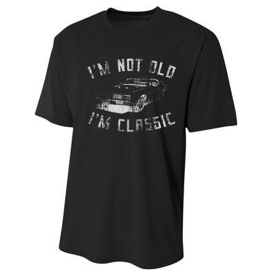 Im Not Old Im Classic Funny Car Graphic Performance Sprint T-Shirt