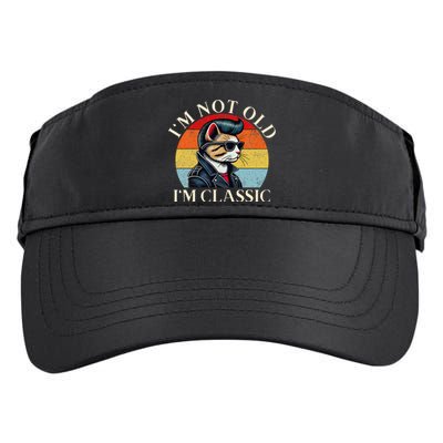 IM Not Old IM Classic Retro Funny Cat Lover Adult Drive Performance Visor