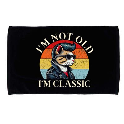 IM Not Old IM Classic Retro Funny Cat Lover Microfiber Hand Towel