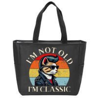 IM Not Old IM Classic Retro Funny Cat Lover Zip Tote Bag