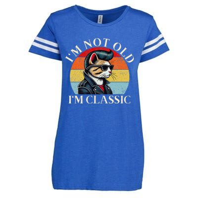 IM Not Old IM Classic Retro Funny Cat Lover Enza Ladies Jersey Football T-Shirt