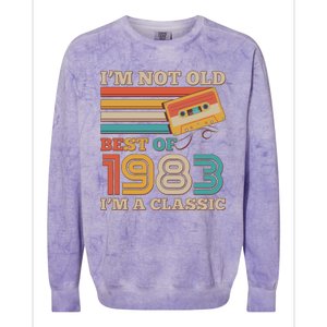 I'm Not Old Best Of 1983 I'm A Classic 40th Birthday Colorblast Crewneck Sweatshirt