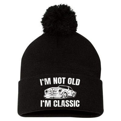 IM Not Old IM Classic Pom Pom 12in Knit Beanie