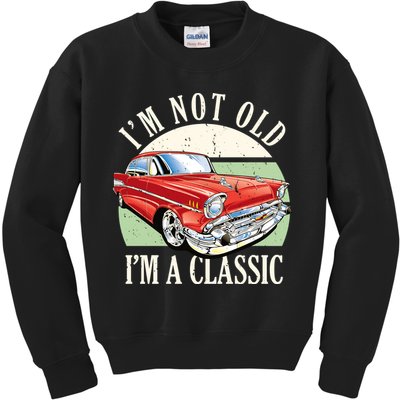 I'm Not Old I'm A Classic Car Vintage Retro Kids Sweatshirt