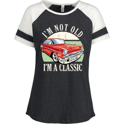 I'm Not Old I'm A Classic Car Vintage Retro Enza Ladies Jersey Colorblock Tee