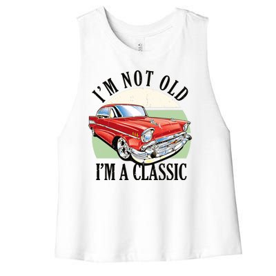 I'm Not Old I'm A Classic Car Vintage Retro Women's Racerback Cropped Tank