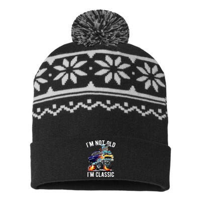 Im Not Old Im Classic Funny Hotrod Classic Car Cartoon USA-Made Snowflake Beanie