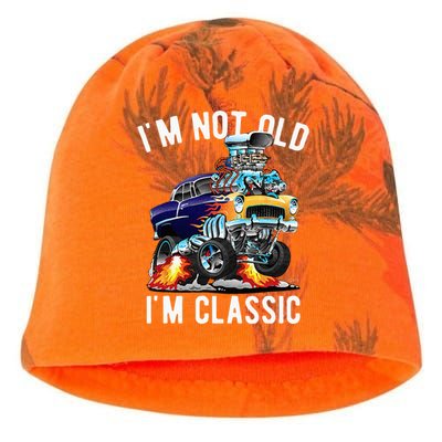 Im Not Old Im Classic Funny Hotrod Classic Car Cartoon Kati - Camo Knit Beanie