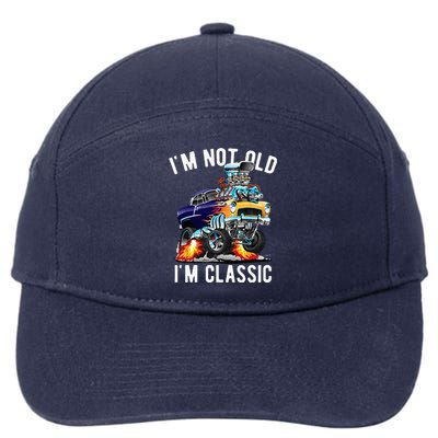 Im Not Old Im Classic Funny Hotrod Classic Car Cartoon 7-Panel Snapback Hat