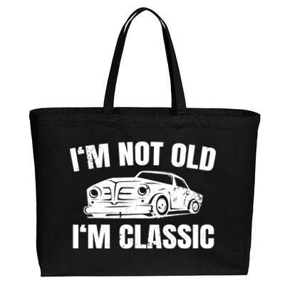 I'm Not Old I'm Classic Funny Cassette Tapes Cotton Canvas Jumbo Tote