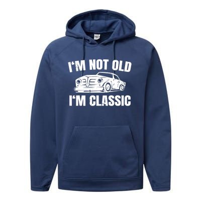 I'm Not Old I'm Classic Funny Cassette Tapes Performance Fleece Hoodie