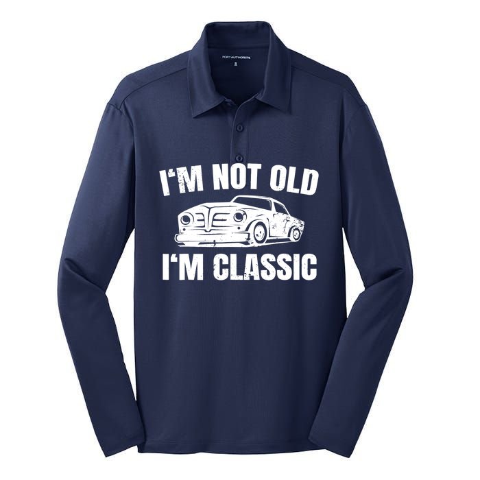 I'm Not Old I'm Classic Funny Cassette Tapes Silk Touch Performance Long Sleeve Polo