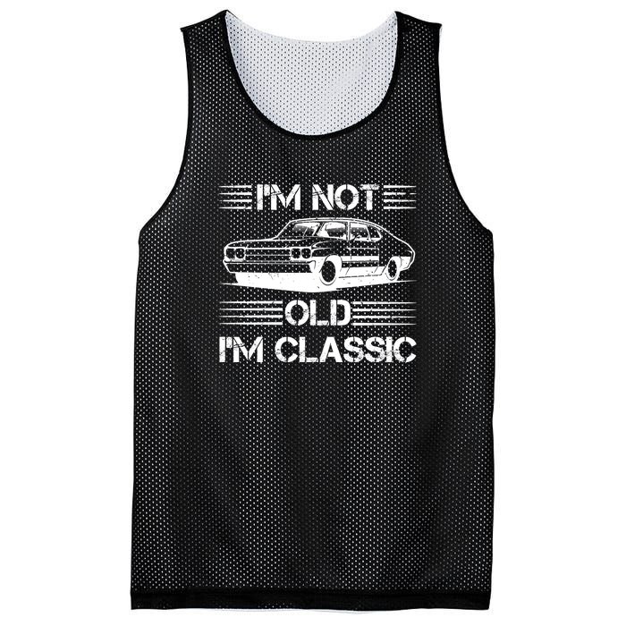 Im Not Old Im Classic Funny Car Graphic Mesh Reversible Basketball Jersey Tank