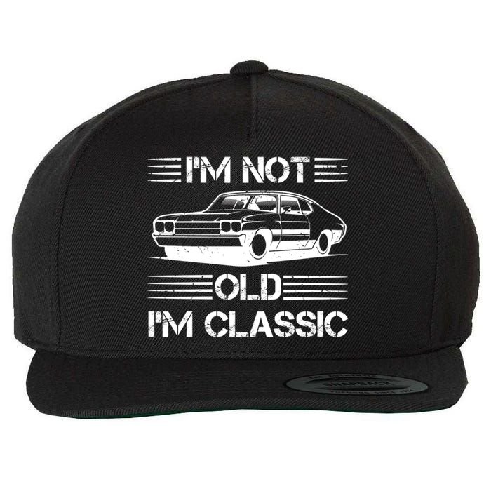 Im Not Old Im Classic Funny Car Graphic Wool Snapback Cap