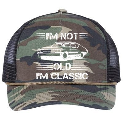 Im Not Old Im Classic Funny Car Graphic Retro Rope Trucker Hat Cap