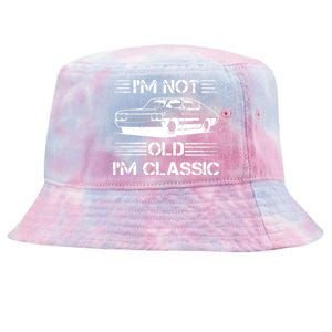 Im Not Old Im Classic Funny Car Graphic Tie-Dyed Bucket Hat