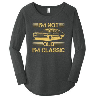 Im Not Old Im Classic Funny Car Graphic Women's Perfect Tri Tunic Long Sleeve Shirt