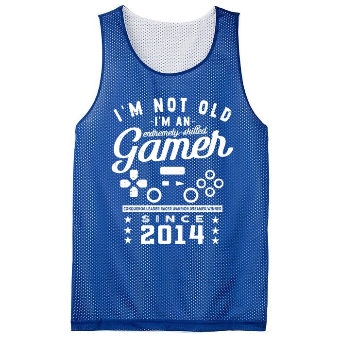 IM Not Old IM A Skilled Gamer 2014 Videogame Gaming Cool Gift Mesh Reversible Basketball Jersey Tank