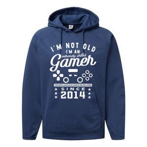 IM Not Old IM A Skilled Gamer 2014 Videogame Gaming Cool Gift Performance Fleece Hoodie