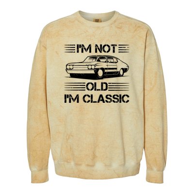 Im Not Old Im Classic Funny Car Graphic Colorblast Crewneck Sweatshirt