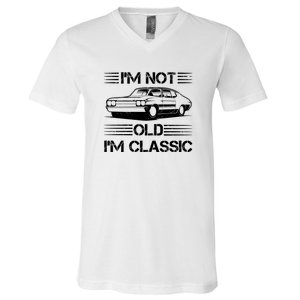 Im Not Old Im Classic Funny Car Graphic V-Neck T-Shirt