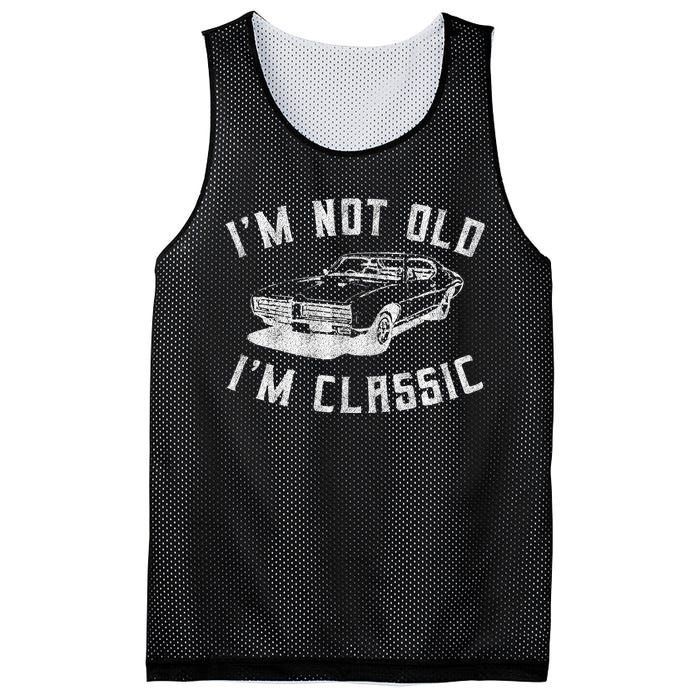 I'm Not Old I'm Classic Funny Car Graphic Mens & Womens Mesh Reversible Basketball Jersey Tank