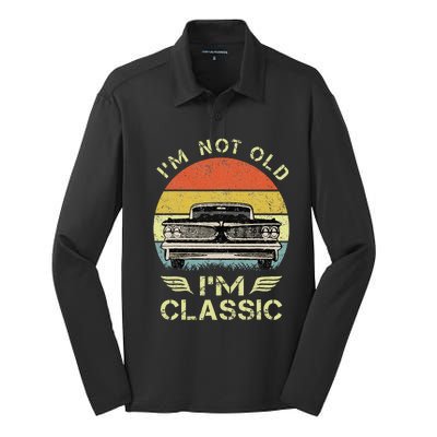 IM Not Old IM Classic Funny Car Graphic Silk Touch Performance Long Sleeve Polo