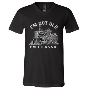 IM Not Old IM Classic Funny Tractor Farm V-Neck T-Shirt