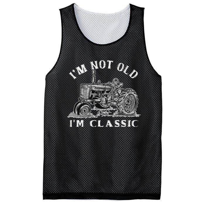 IM Not Old IM Classic Funny Tractor Farm Mesh Reversible Basketball Jersey Tank