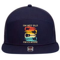 Im Not Old Im Classic Retro Vintage Pickup Guitar 7 Panel Mesh Trucker Snapback Hat