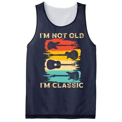 Im Not Old Im Classic Retro Vintage Pickup Guitar Mesh Reversible Basketball Jersey Tank