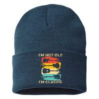 Im Not Old Im Classic Retro Vintage Pickup Guitar Sustainable Knit Beanie