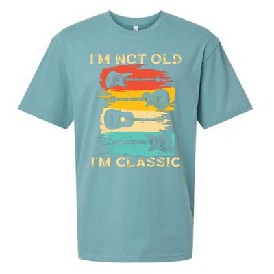 Im Not Old Im Classic Retro Vintage Pickup Guitar Sueded Cloud Jersey T-Shirt