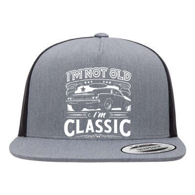 IM Not Old IM Classic Funny Car Graphic Flat Bill Trucker Hat