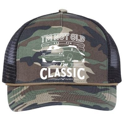 IM Not Old IM Classic Funny Car Graphic Retro Rope Trucker Hat Cap