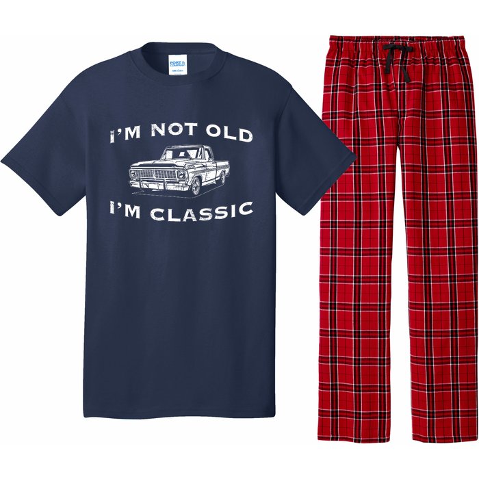 IM Not Old IM Classic Funny Classic Truck Car Graphic Pajama Set