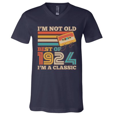 IM Not Old Best Of 1924 IM A Classic 100th Birthday V-Neck T-Shirt