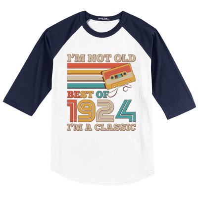 IM Not Old Best Of 1924 IM A Classic 100th Birthday Baseball Sleeve Shirt