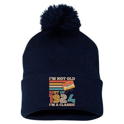 IM Not Old Best Of 1924 IM A Classic 100th Birthday Pom Pom 12in Knit Beanie