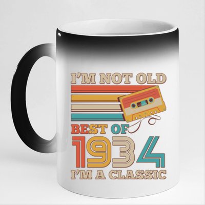 Im Not Old Best Of 1934 Im A Classic 90th Birthday 11oz Black Color Changing Mug