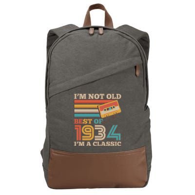 Im Not Old Best Of 1934 Im A Classic 90th Birthday Cotton Canvas Backpack